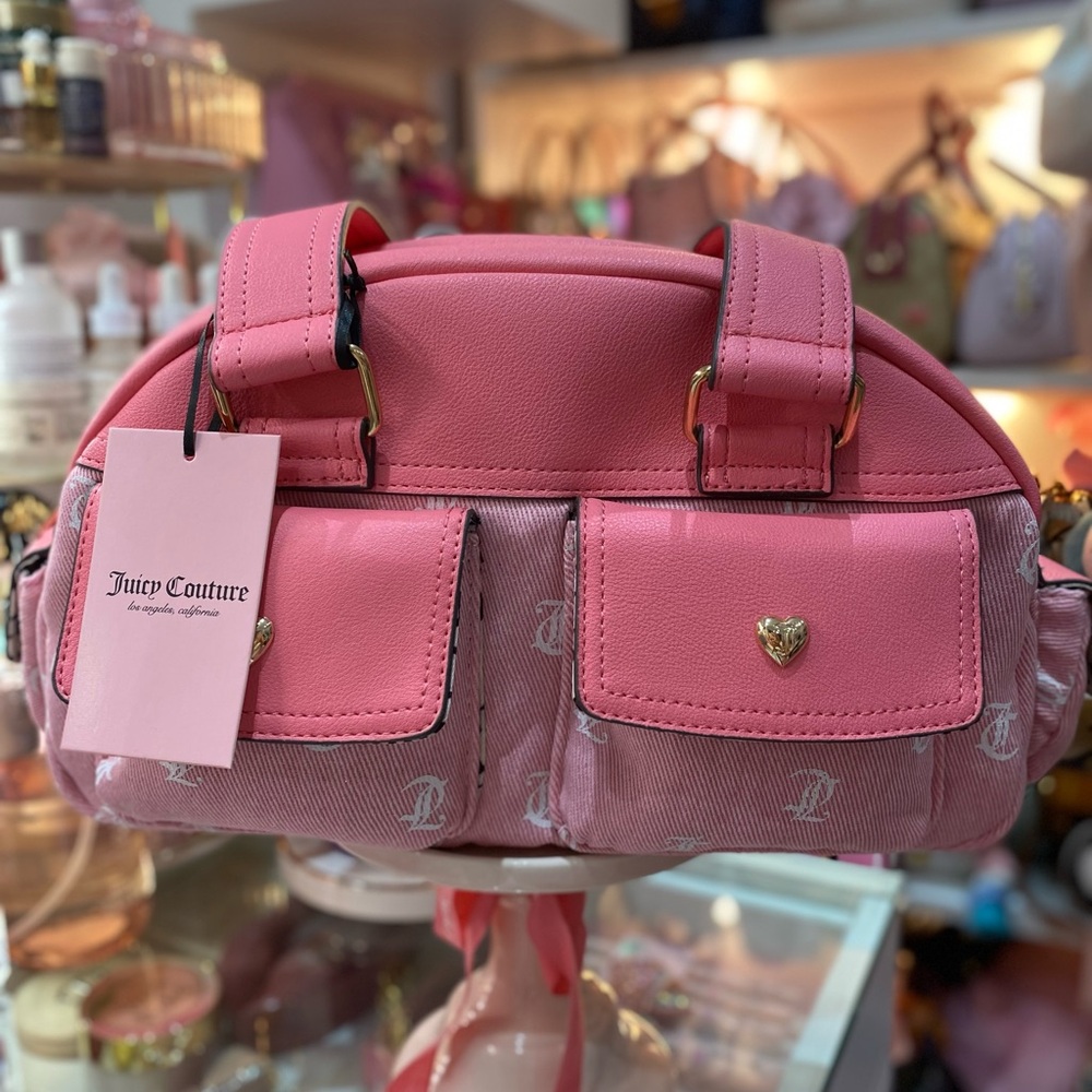 New Juicy Couture Pack It Up Bowler Pink Handbag - Picture 8 of 8
